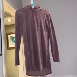 velvet sweatshirt dress